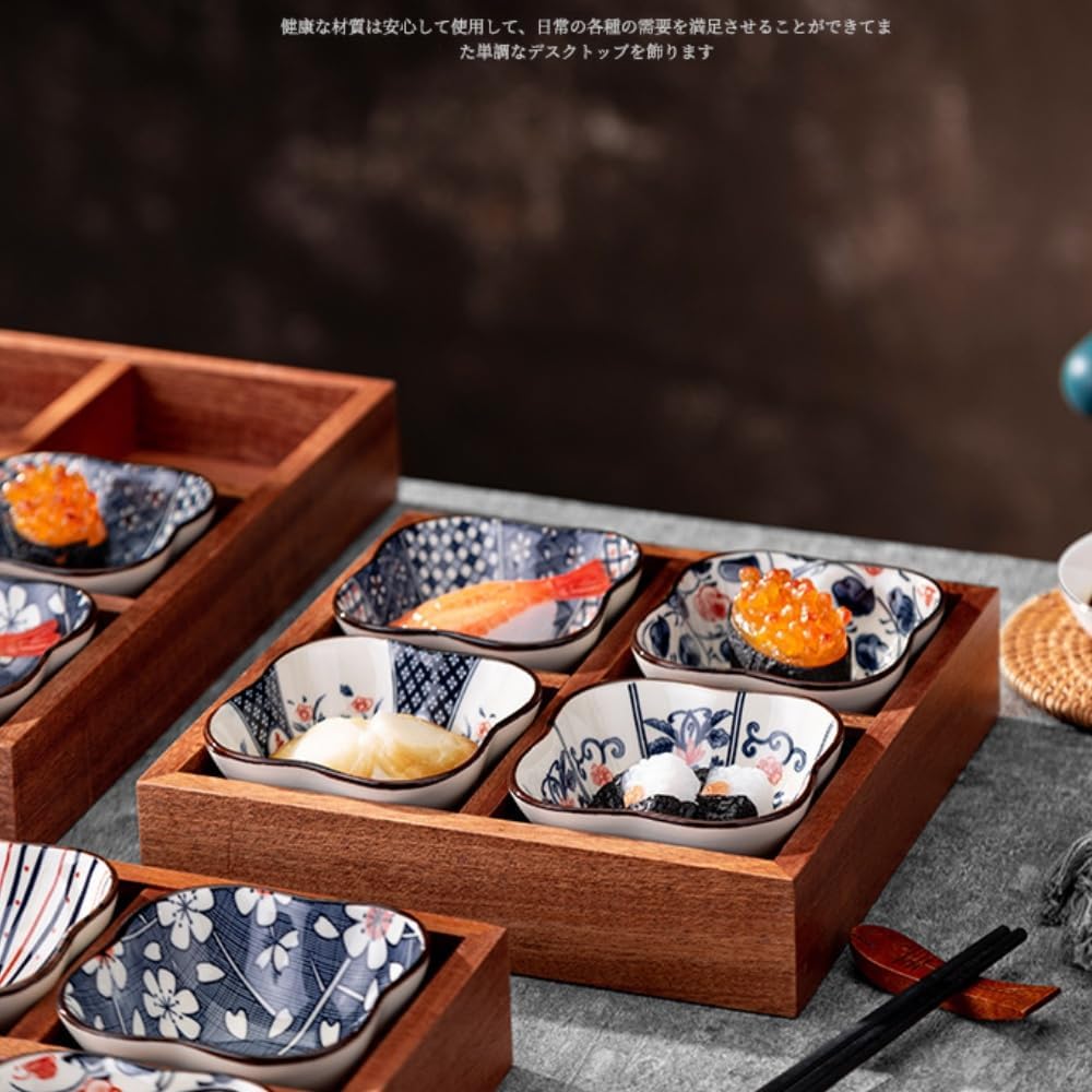 楽天市場】豆皿 小皿 セット 陶器 食器 寿司皿 セット仕切りトレー