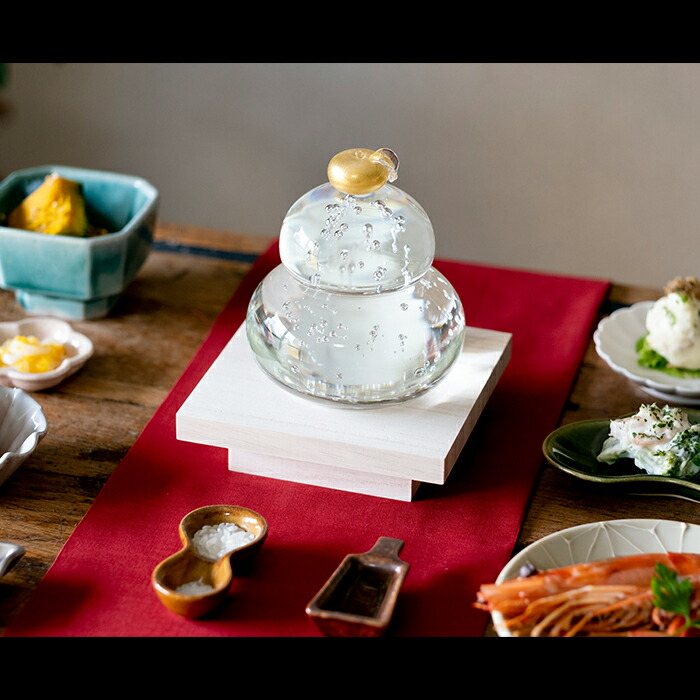 楽天市場】鏡餅 ガラス 福重ね 【 福重ね 鏡餅 金 公式ショップ