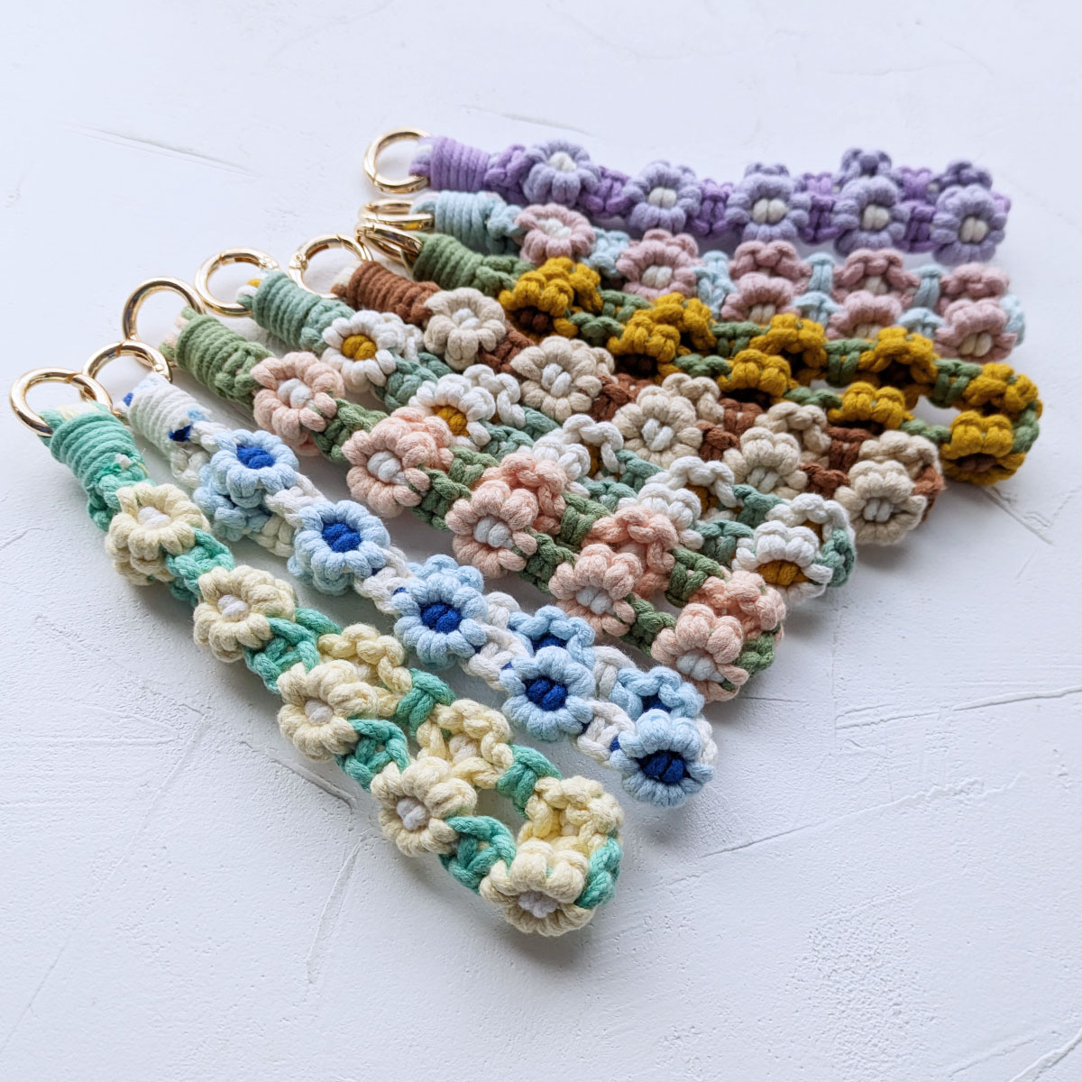 楽天市場】マクラメ編み ハンド ストラップ スマホ フラワー 携帯