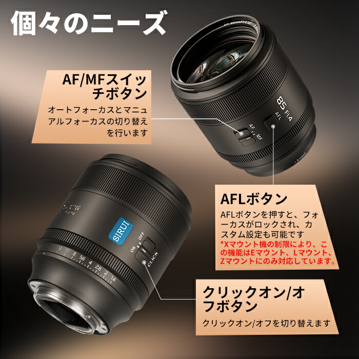 楽天市場】【即日出荷】SIRUI シルイ AURORA オーロラ 85mm F1.4｜フル