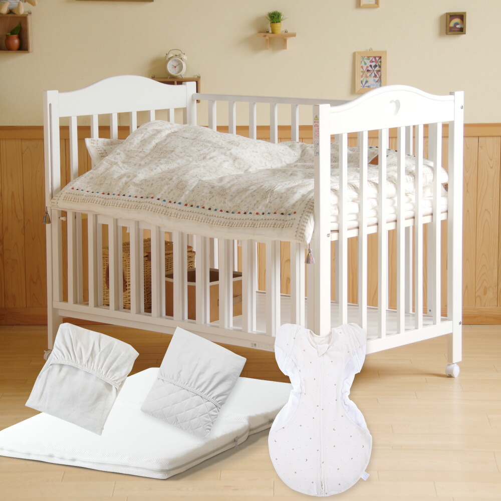 楽天市場】日本製 ベビーベッド 「NEWプロヴァンス（WH