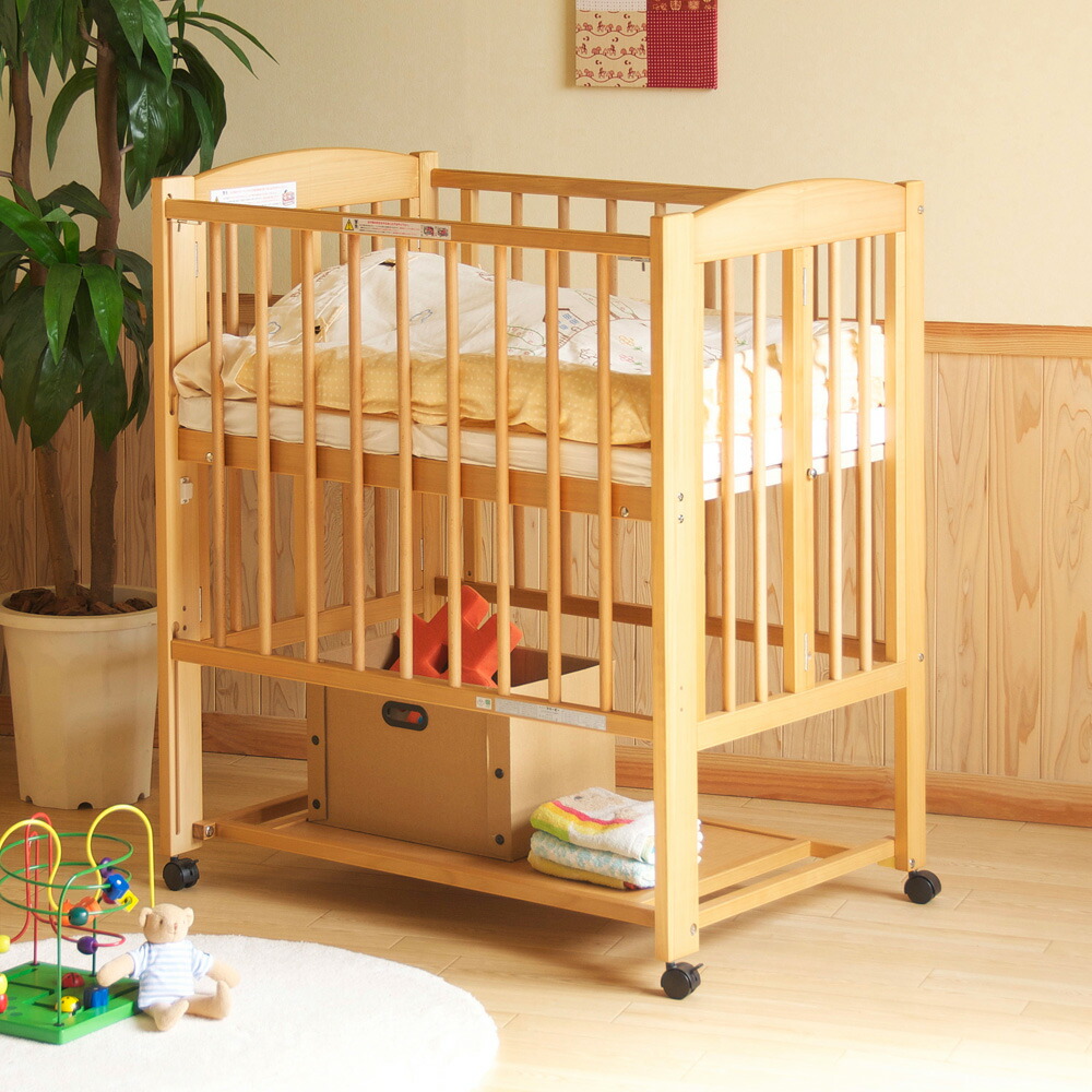 楽天市場】日本製 ベビーベッド 「ミニ ワンタッチハイベッド プチ