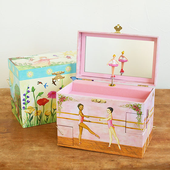 楽天市場】オルゴール バレリーナ 回転 宝石箱 ジュエリーボックス