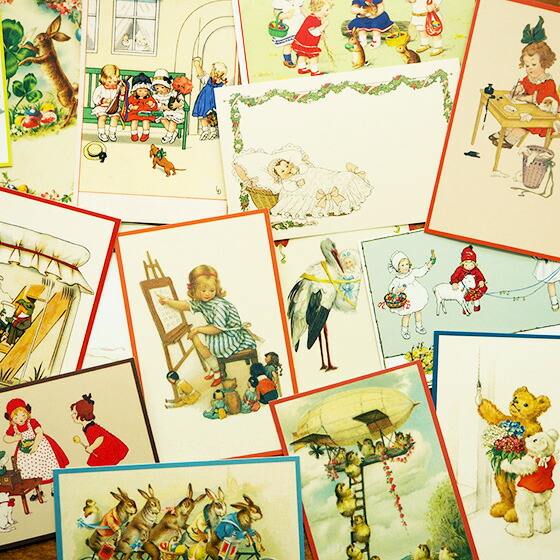 楽天市場】ドイツ製 ポストカード お手紙を書く少女 【ハガキ 絵葉書