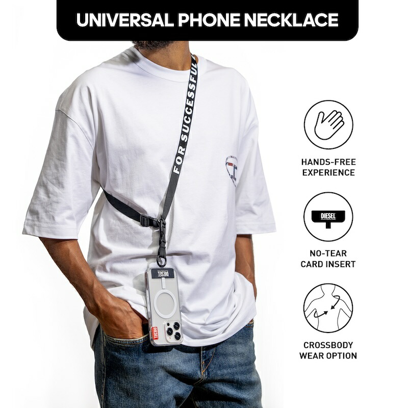 楽天市場】【送料無料】 DIESEL スマホストラップ ネックストラップ