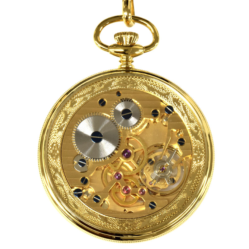 楽天市場】エポス 懐中時計 2090GPBK-NL 裏スケルトン ポケット