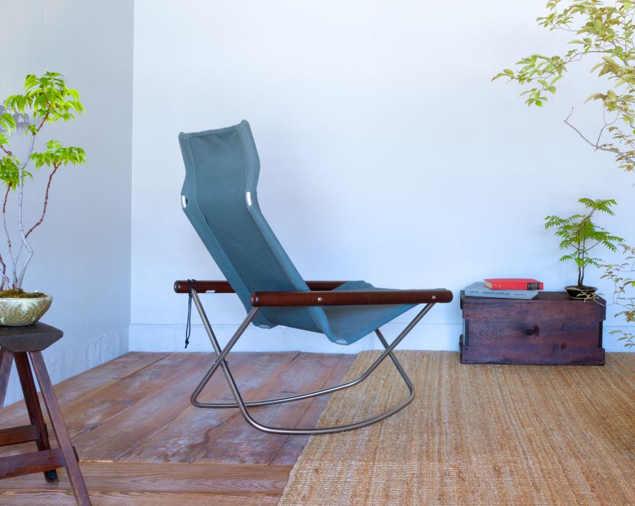 楽天市場】ニーチェアエックス ロッキング オットマンセット グレー