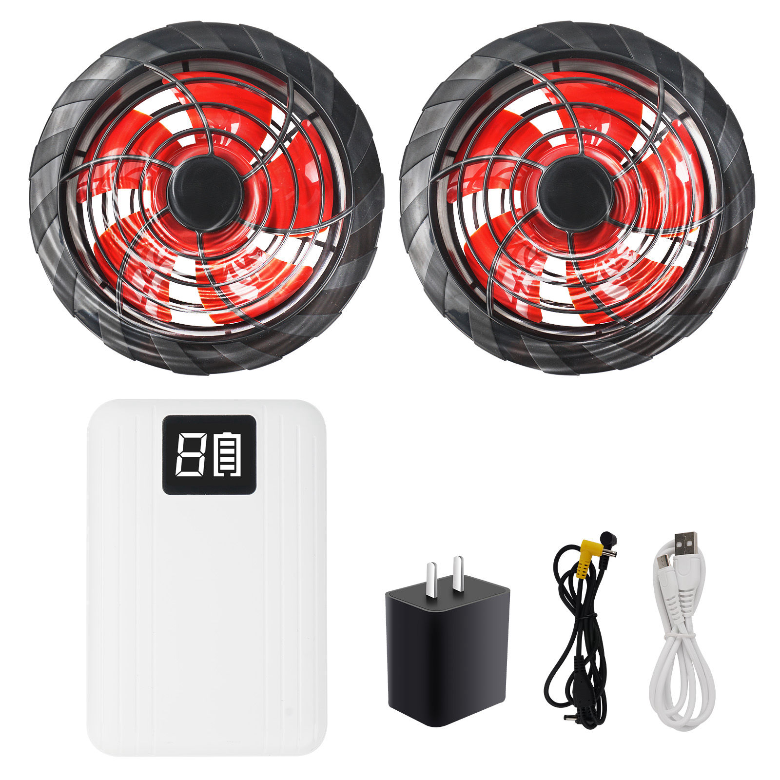 楽天市場】空調作業服 ファンバッテリーセット 12V 14400mAh 6段階風量