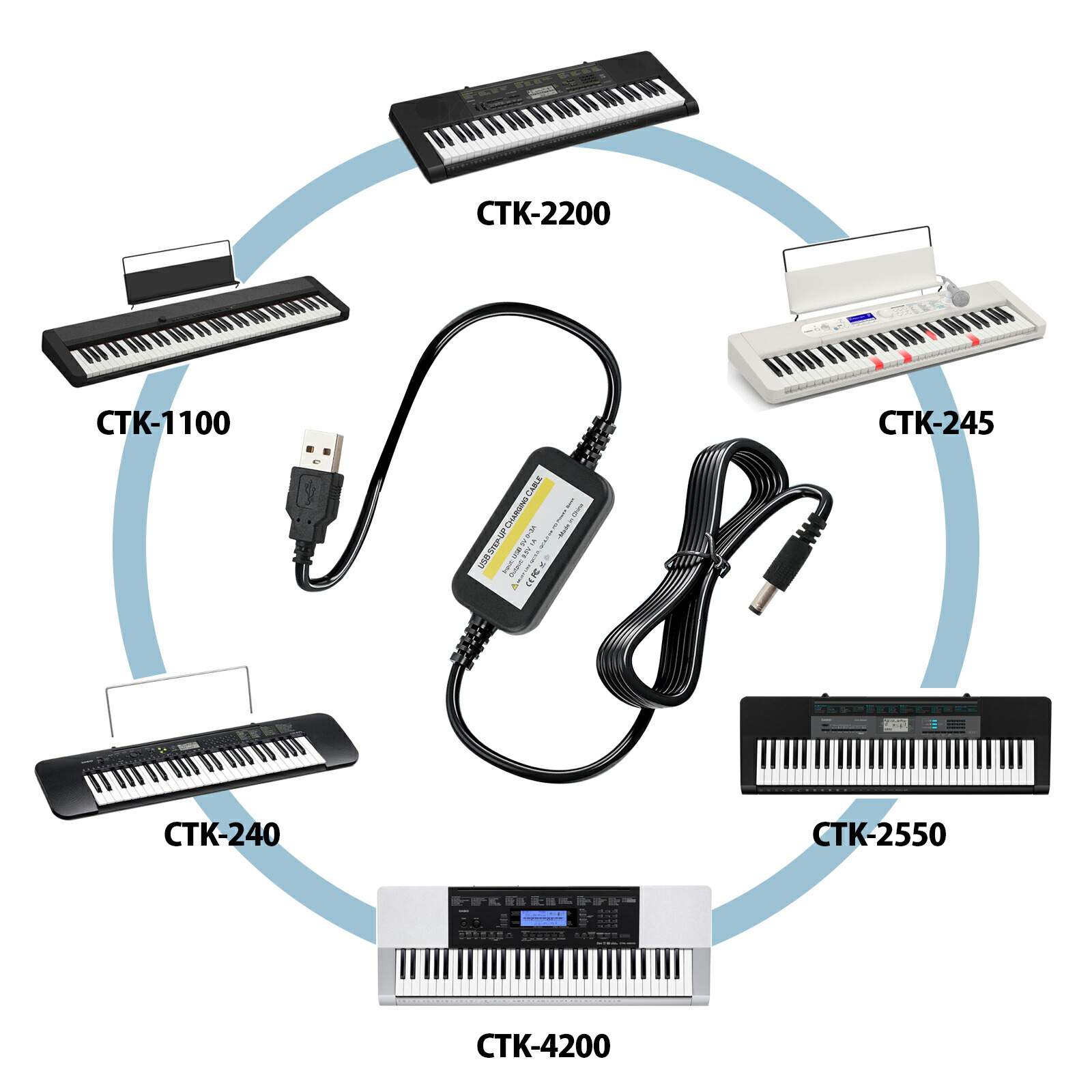 楽天市場】Tyuusei カシオ キーボード 電子ピアノ ACアダプター CASIO