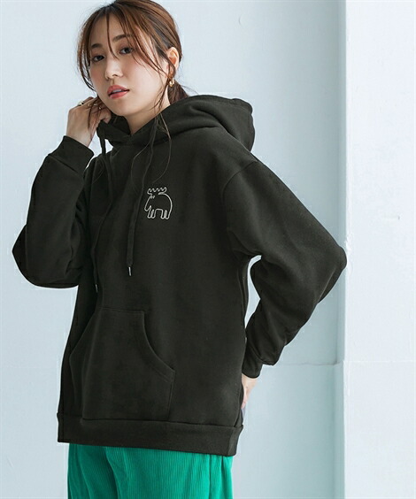 楽天市場】トップス moz（モズ）裏起毛パーカー 大きいサイズ