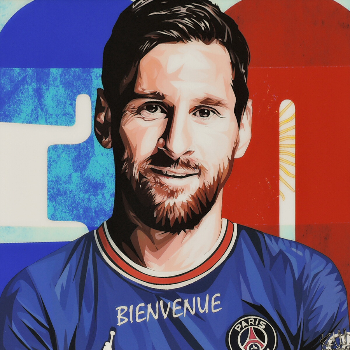 楽天市場】ポップアートフレーム リオネル・メッシ（PSG） KEETATAT