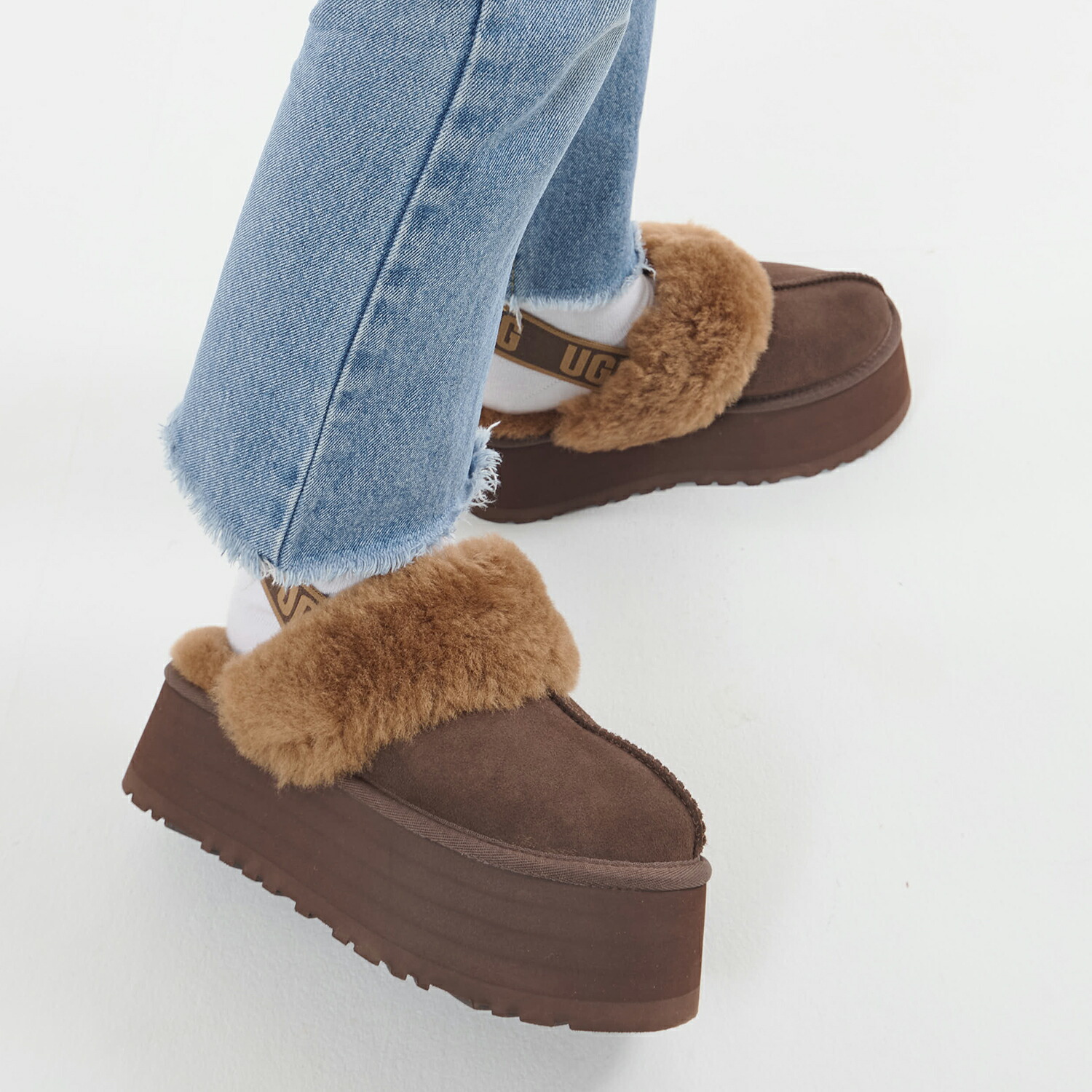 楽天市場】UGG アグ サンダル ファー ファンケット レディース 厚底