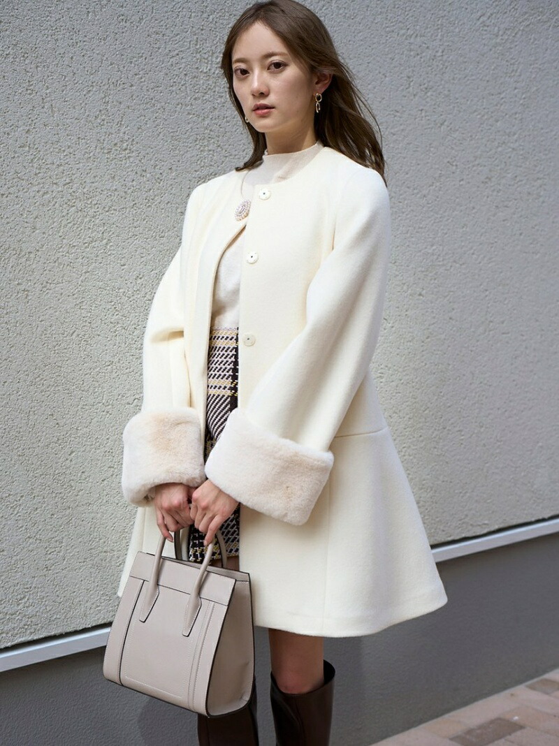 楽天市場】【WEB限定】ビジューブローチAラインコート SNIDEL