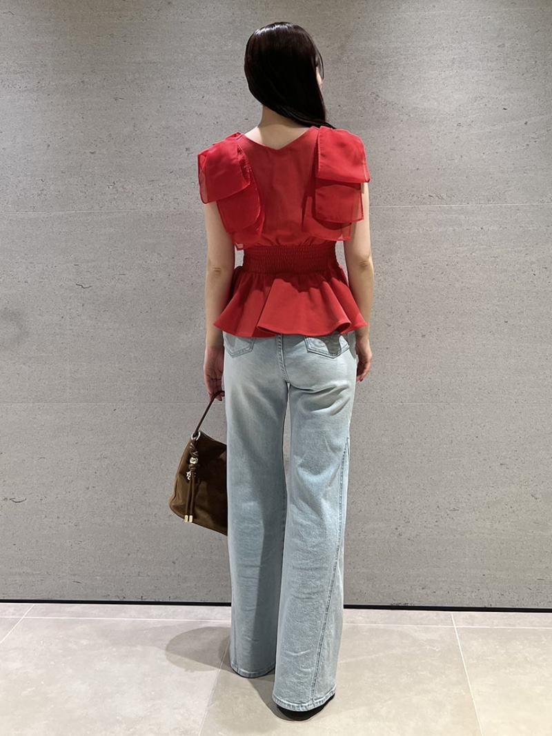 楽天市場】【SALE／50%OFF】ウエストシャーリングリボンカットプル