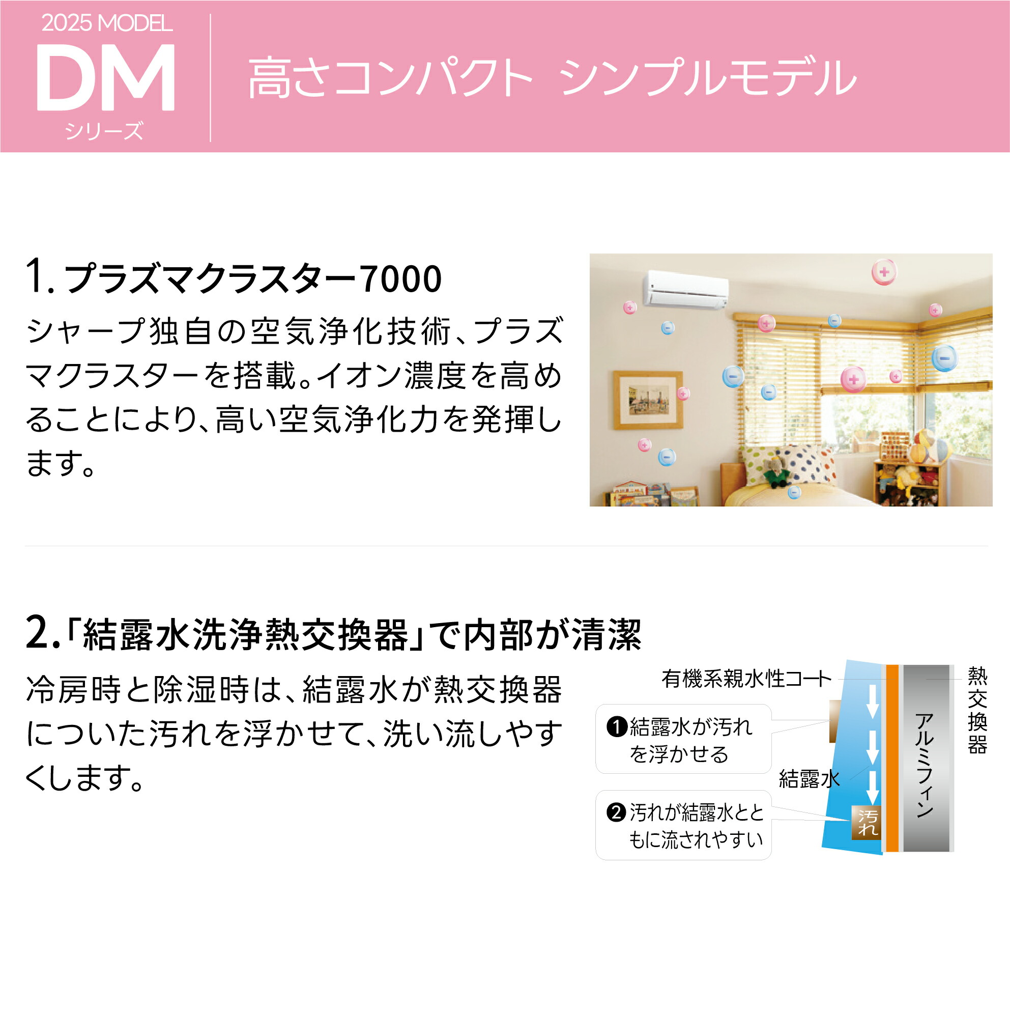 楽天市場】シャープ SHARP AY-T28DM-W DMシリーズ ルームエアコン 10畳