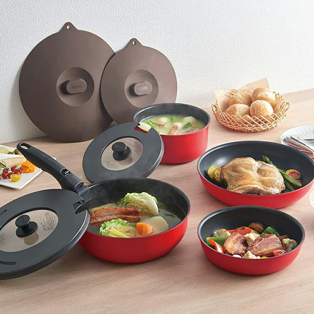 楽天市場】サーモス フライパンセット 9点 ガス火 取っ手が取れる
