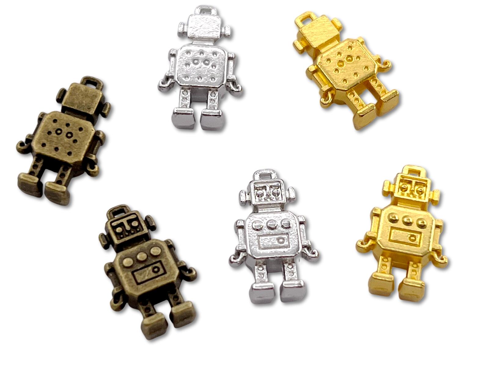 楽天市場】金属チャーム ロボット A 立体 18*12mm 厚5mm 10個