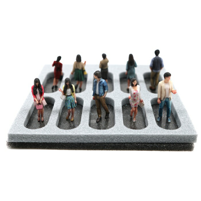 楽天市場】ジオラマ 人 人形 3Dカラー 1/64 10Aセット 10体入り 55