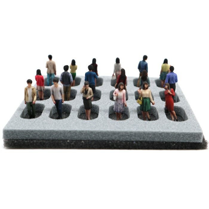 楽天市場】ジオラマ 人 人形 3Dカラー 1/80 18Aセット 18体入り 55