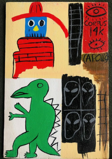 楽天市場】バスキア JEAN-MICHEL BASQUIAT 油絵 4 : SPINOUTshop楽天市場店