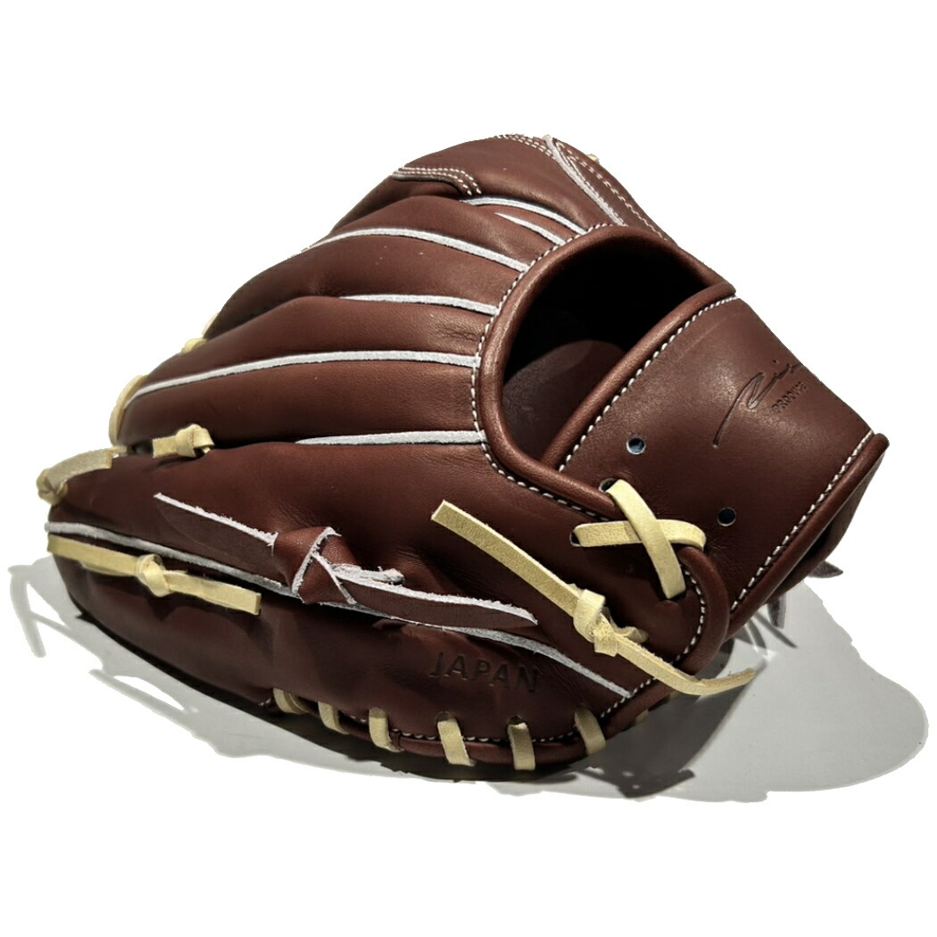 lozi 硬式グローブ 茶色 編み込みデザイン lozi 硬式グローブ 茶色