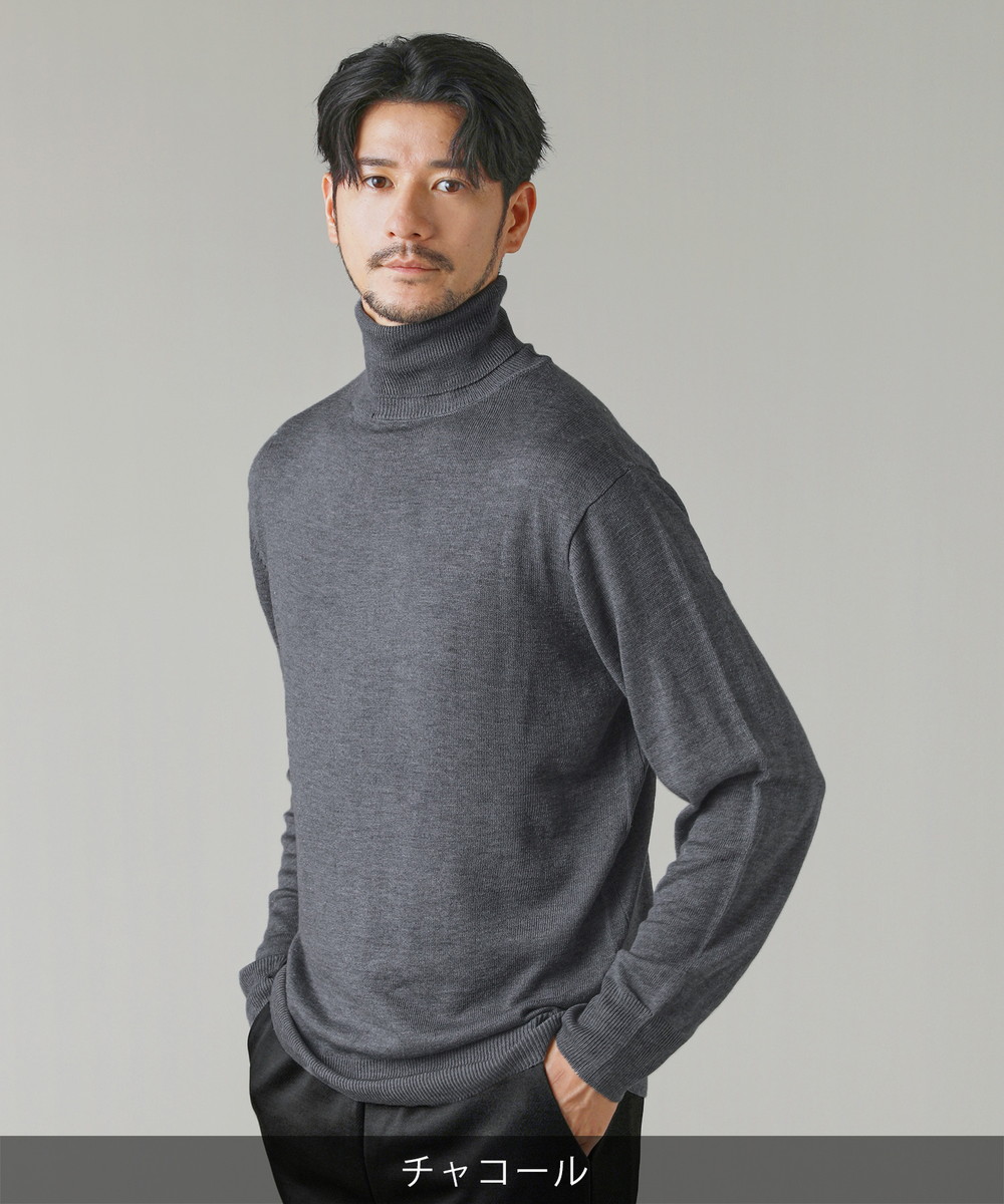 1piu1uguale3 ZIGZAG TURTLE タートルネックニット 1PIU1UGUALE3 RELAX