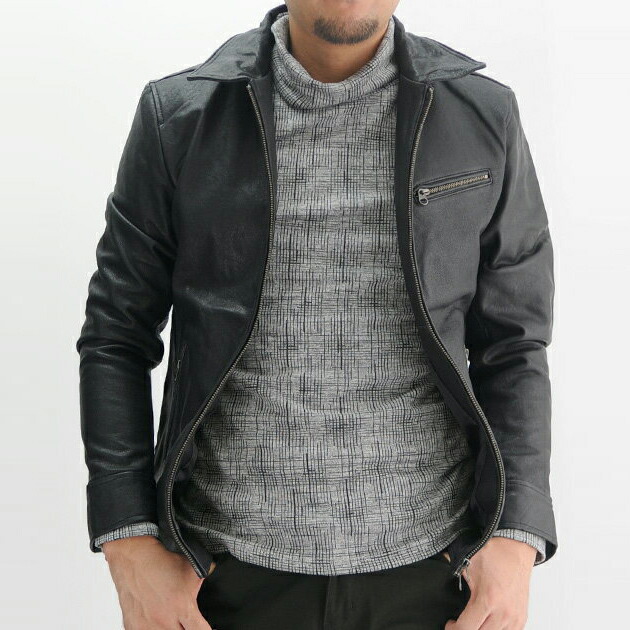 楽天市場】【50%off SALE】レザージャケット メンズ 本革 ゴートレザー