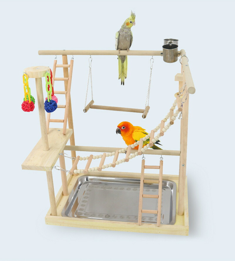 楽天市場】 【レビュー特典付き】インコ 遊び場 三層 バード
