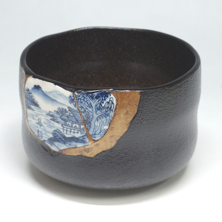 楽天市場】【茶道具 / 茶碗】 九谷焼陶片 山水 呼び継ぎ 漆茶碗【抹茶