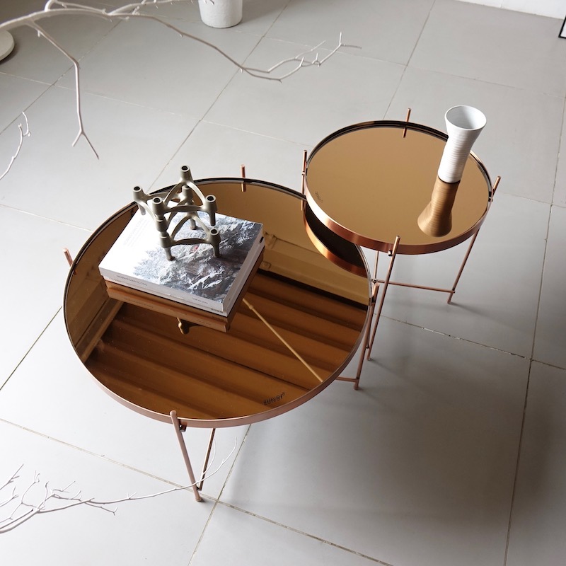 楽天市場】Zuiver サイドテーブル ガラステーブル ガラス カッパー 丸