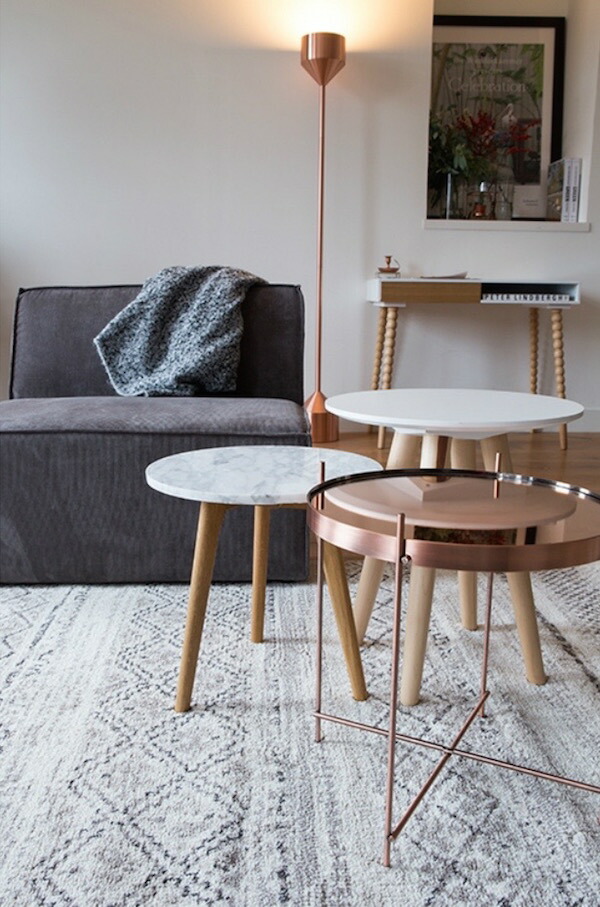 楽天市場】Zuiver サイドテーブル ガラステーブル ガラス カッパー 丸