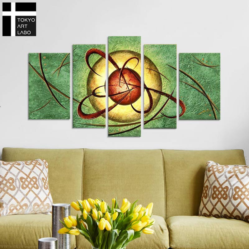 緑の抽象画｜現代アート 絵画 インテリア ナチュラル アートパネル 金