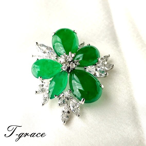 楽天市場】翡翠（ブローチ｜レディースジュエリー・アクセサリー