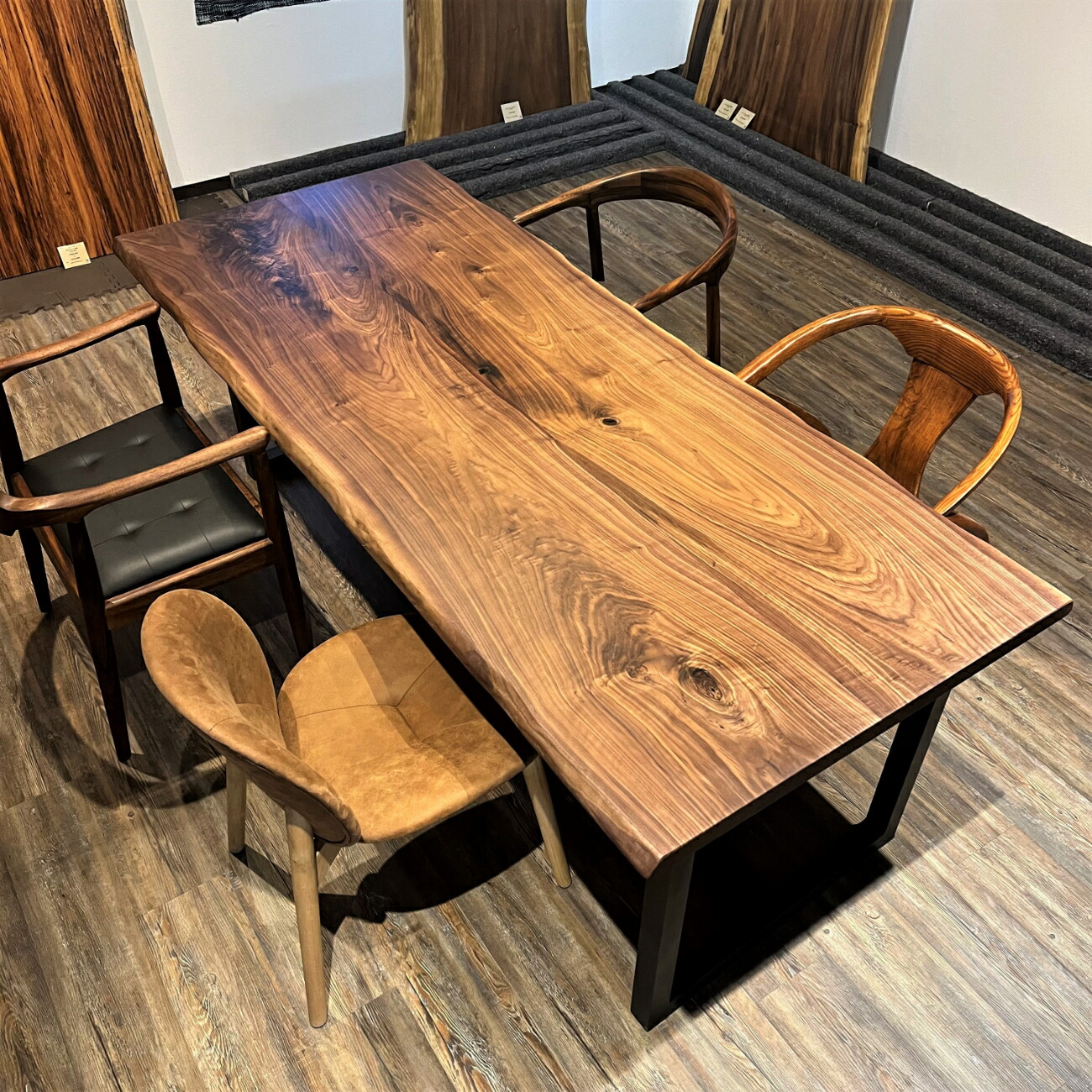 ②浜本工芸 ダイニングチェア 2脚セット DC-20 ヴィンテージ 木製 ②