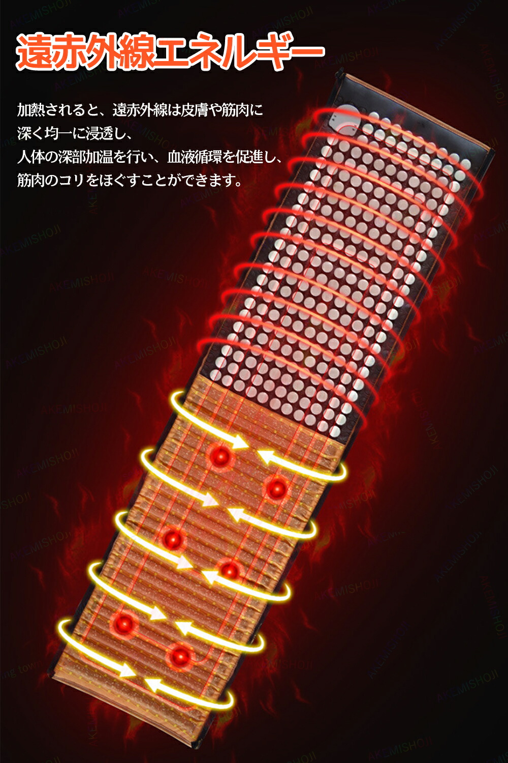 楽天市場】翡翠遠赤外線加熱パッド トルマリンヒートマット