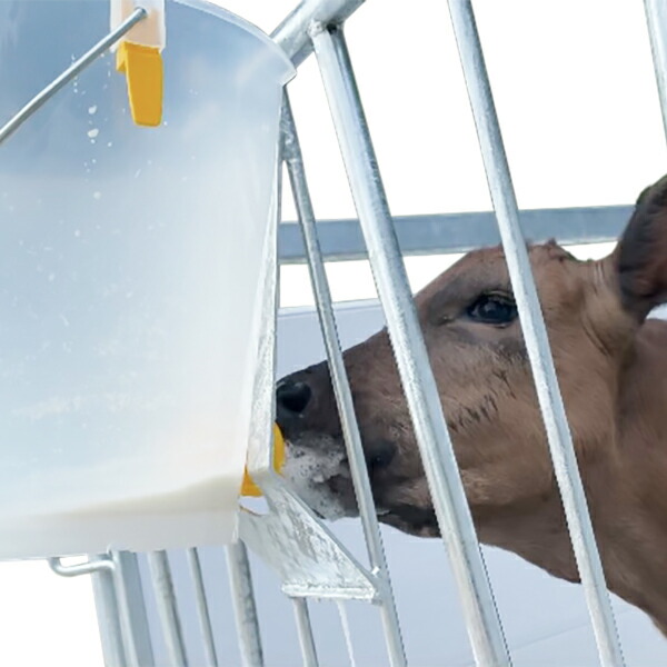 楽天市場】《畜産》哺乳プラバケツセット[ホワイト]【ミルクの残量が