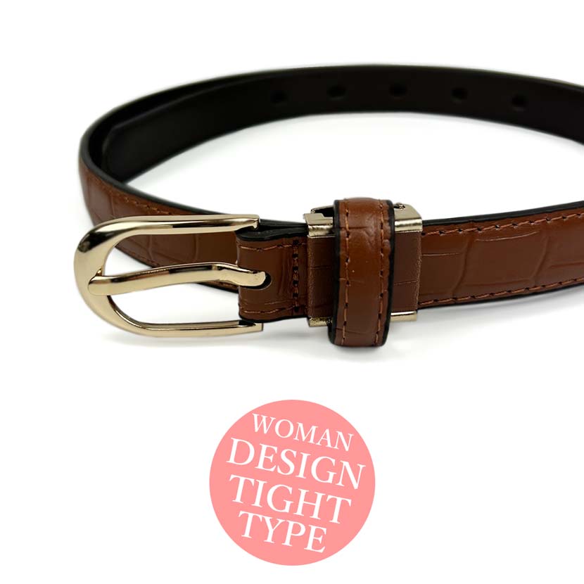 楽天市場】全3色 D型ゴールドバックル クロコダイル型押し レザー