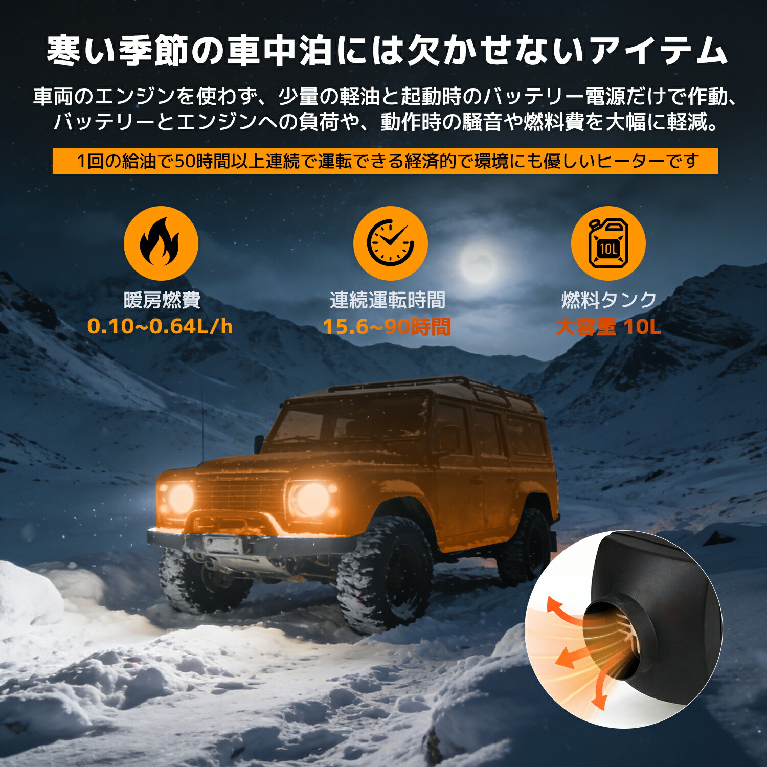 楽天市場】LVYUAN（リョクエン）5KW 12V 車内ヒーター FFヒーター 燃費