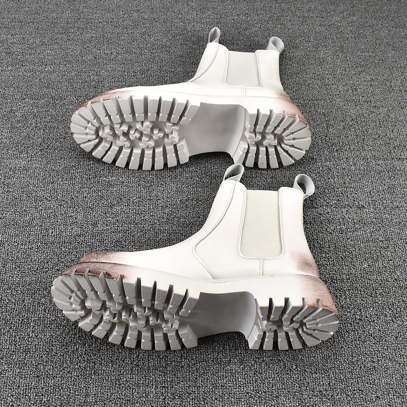 楽天市場】チェルシーブーツ サイドゴア ブーツ メンズ ブーツ 白