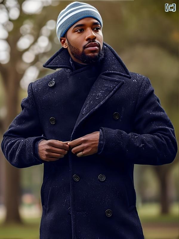 楽天市場】コート メンズ ウールブレンド 紺色 ネイビー 秋冬 厚手 街