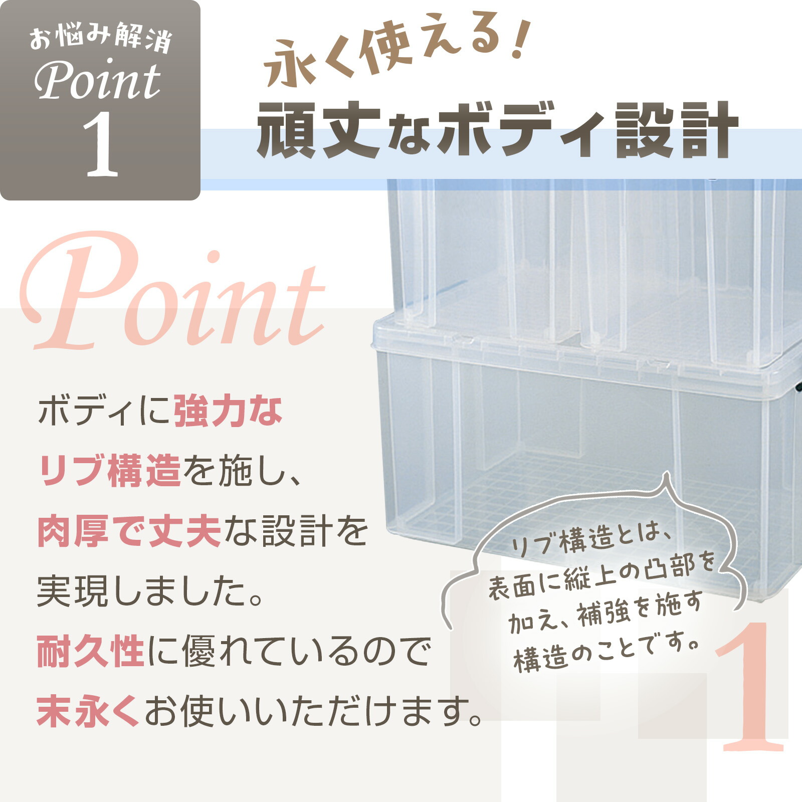 楽天市場】収納ボックス 頑丈 耐久性抜群 軽量 防災フタ付き コンテナ
