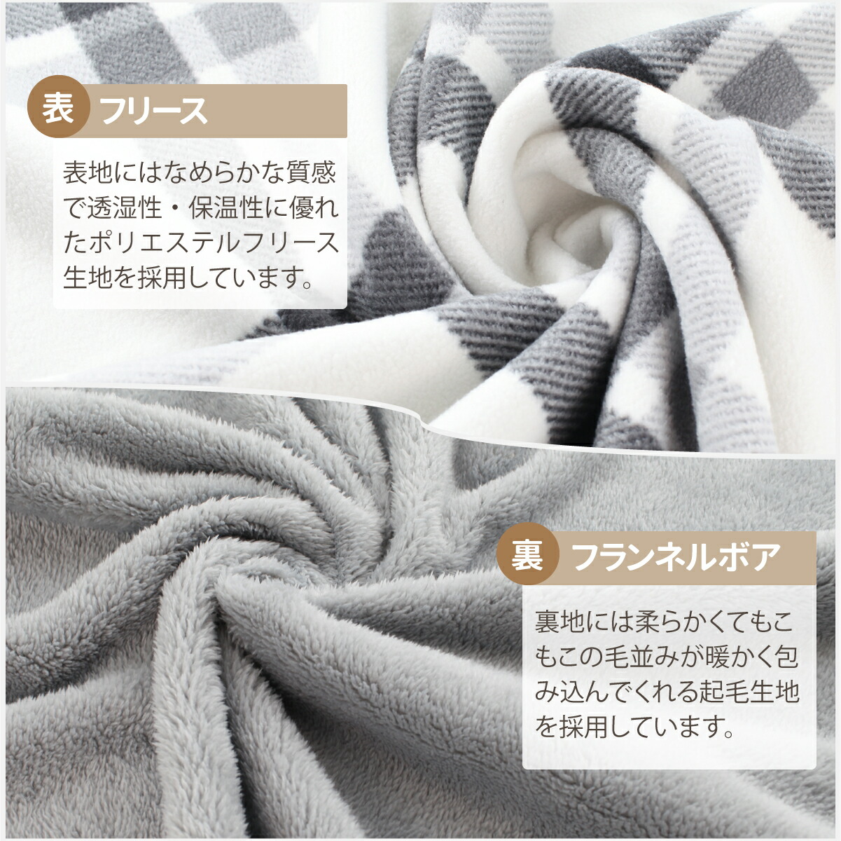 楽天市場】3Way ブランケット リバーシブル使用可 着る毛布 135×90cm