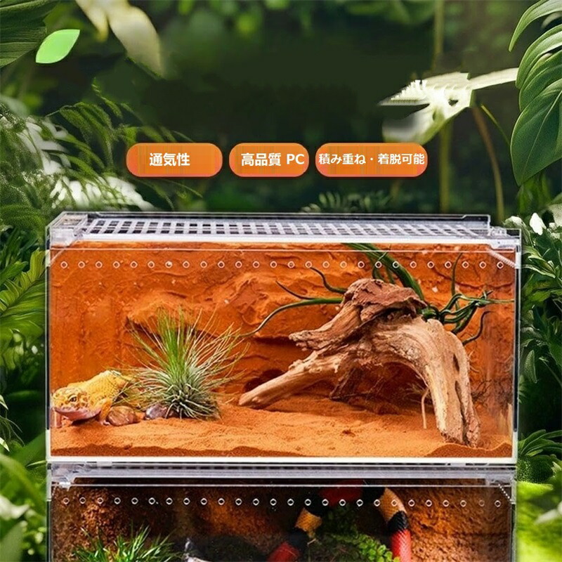 楽天市場】爬虫類ケージ アクリルケージ 爬虫類 飼育ケース 透明 通気