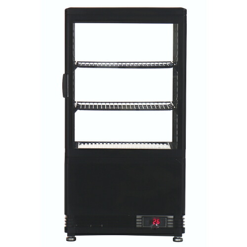 楽天市場】4面ガラス冷蔵ショーケース 58L 黒 TBSC4-058-BK 幅428×奥行