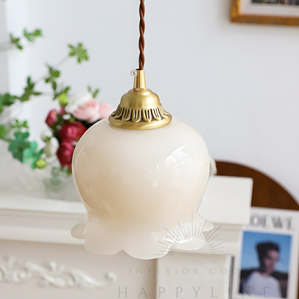 昭和レトロ ペンダントライト 電笠 ミルクガラス照明 昭和初期