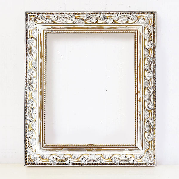 楽天市場】アンティーク アートフレーム （ホワイトゴールド） 28.5cm