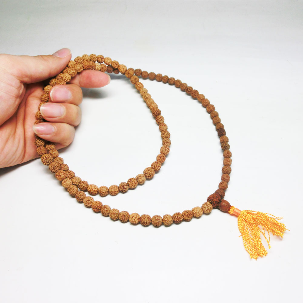 楽天市場】菩提樹の実 ルドラクシャ 念珠 ロング ストラップ 8mm玉 長