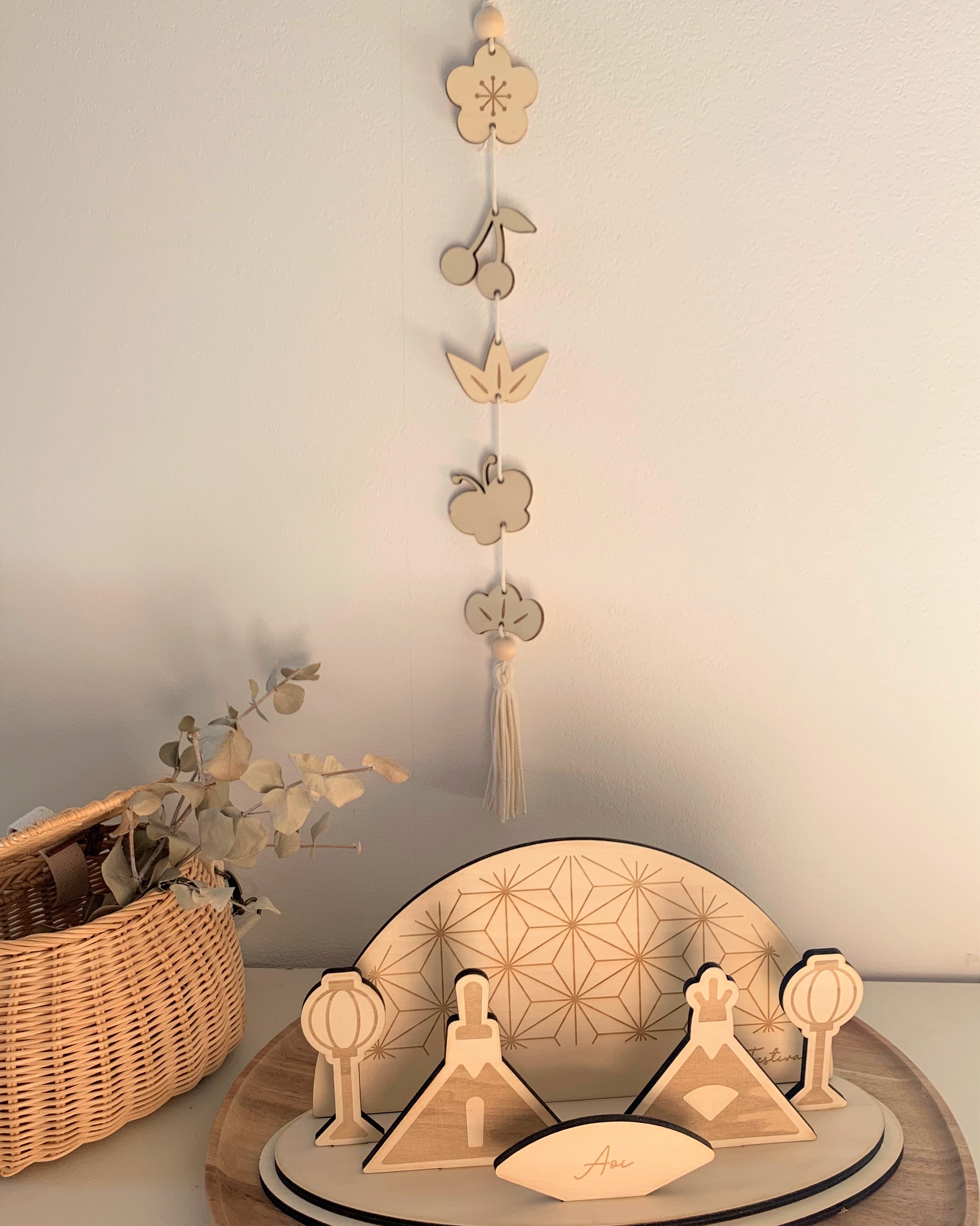 楽天市場】木製つるし雛 一本販売 予約商品 木製雛人形 吊るし雛 ひな