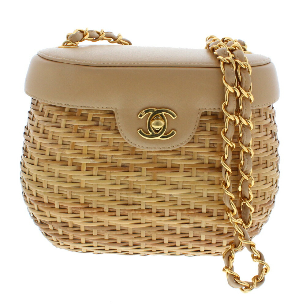 楽天市場】シャネル CHANEL ストローショルダーバッグ カゴ 籠 竹