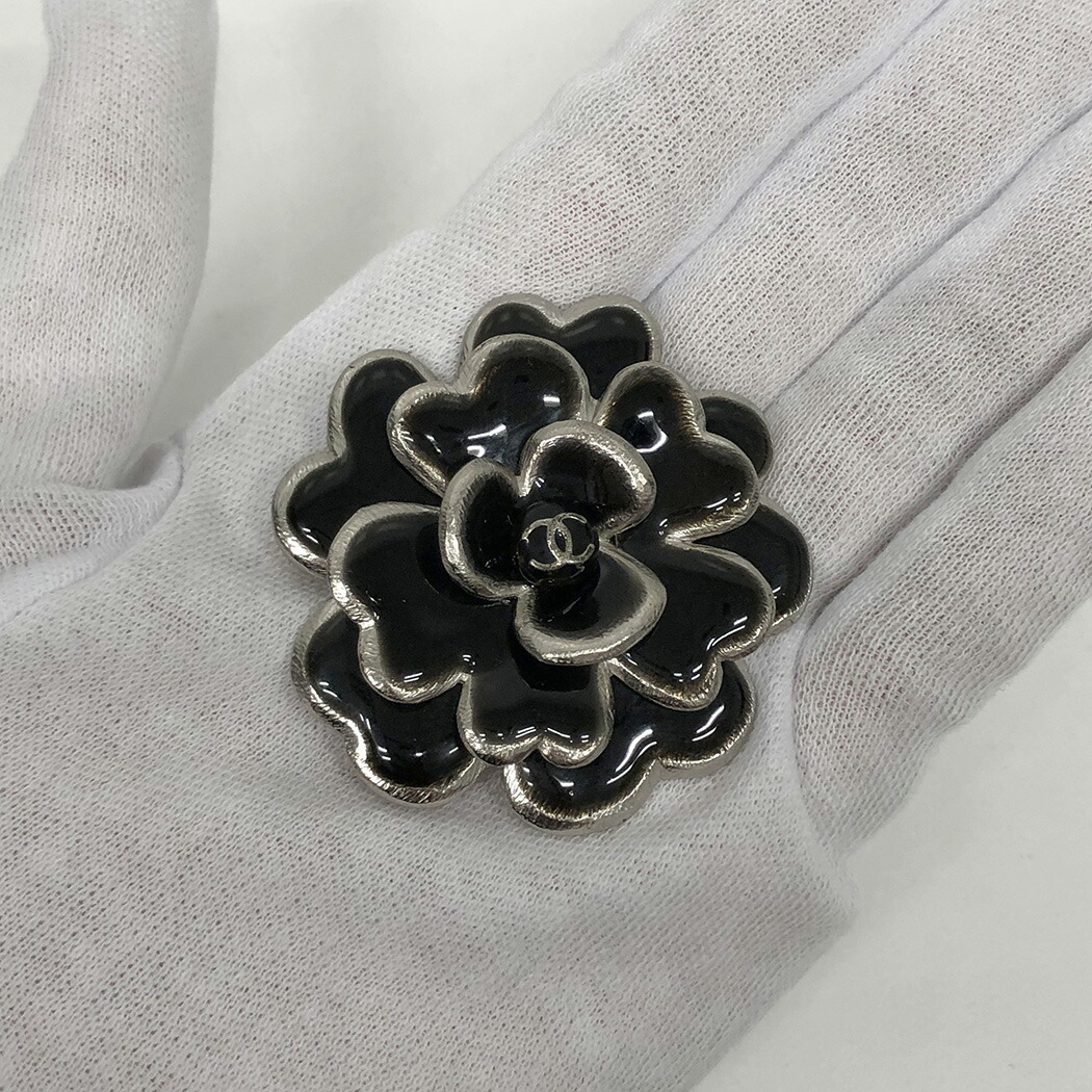 楽天市場】CHANEL□カメリアブローチ ココマーク フラワー ブラック